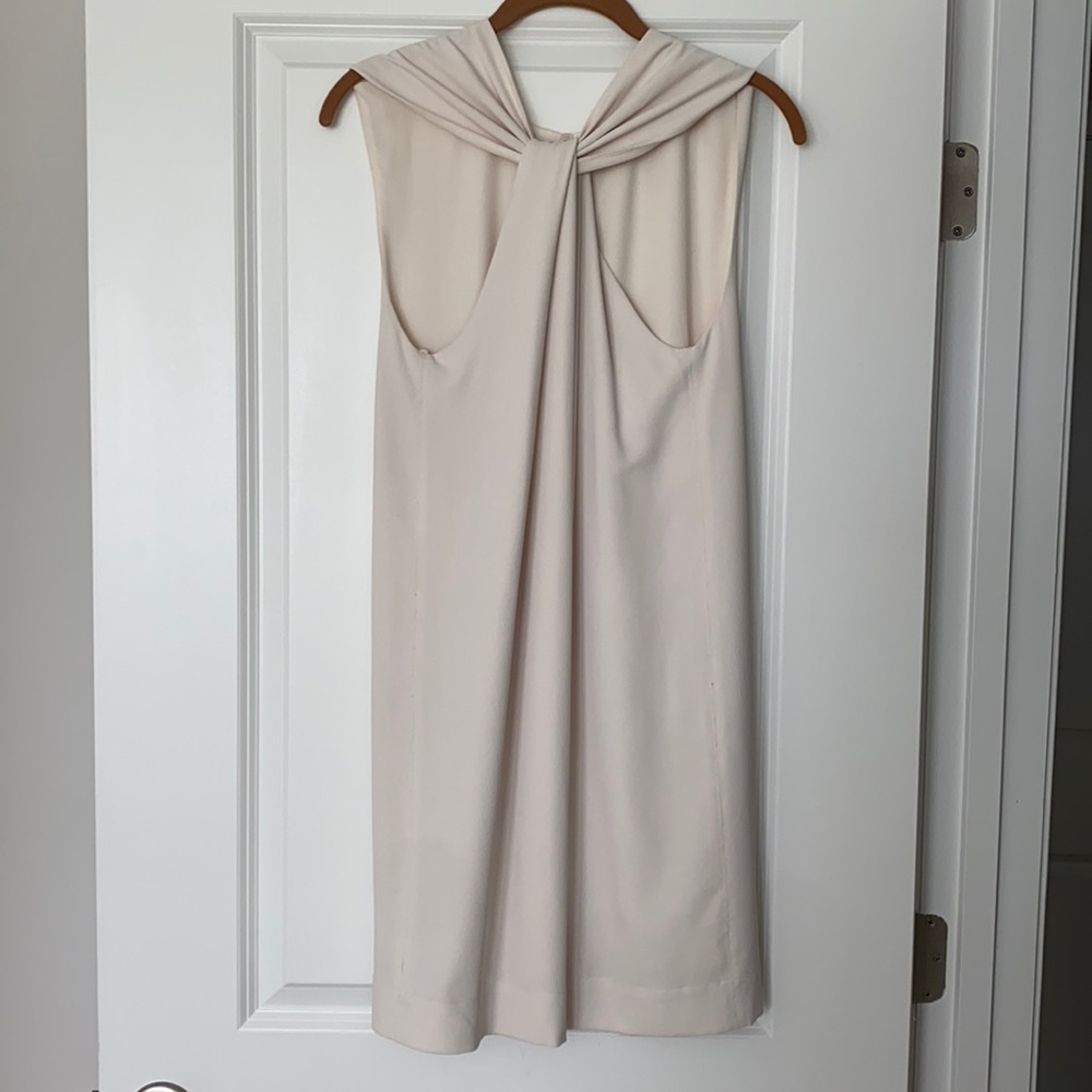Gat Rimon Sleeveless Tie Neck Ivory Dress Size 1